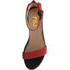 imageFSJ Womens Wedge Sandals Low Platform Ankle Strap Open Toe Sandal Summer Casual Dress Classic Wedge Heeled Sandals Party Shoes Size 415 USRed Black