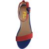 imageFSJ Womens Wedge Sandals Low Platform Ankle Strap Open Toe Sandal Summer Casual Dress Classic Wedge Heeled Sandals Party Shoes Size 415 USRed Blue