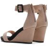imageFSJ Womens Wedge Sandals Low Platform Ankle Strap Open Toe Sandal Summer Casual Dress Classic Wedge Heeled Sandals Party Shoes Size 415 USTan