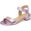 imageFSJ Women Casual Open Toe Block Low Heel Ankle Strap Sandals Comfort Summer Shoes Size 415 USLavender
