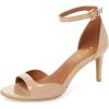 imageFSJ Women Summer Buckled Ankle Strap Sandals Open Toe Mid Stiletto Heels Casual Daily Shoes Size 415 USBeige
