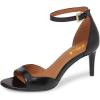 imageFSJ Women Summer Buckled Ankle Strap Sandals Open Toe Mid Stiletto Heels Casual Daily Shoes Size 415 USBlack