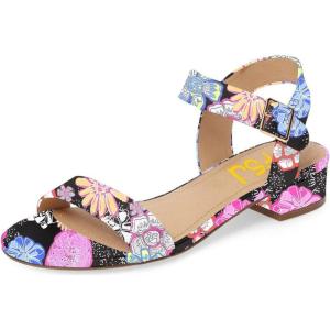 imageFSJ Women Casual Open Toe Block Low Heel Ankle Strap Sandals Comfort Summer Shoes Size 415 USPainting