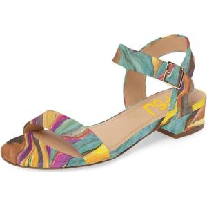 imageFSJ Women Casual Open Toe Block Low Heel Ankle Strap Sandals Comfort Summer Shoes Size 415 USQuicksand