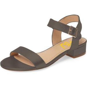 imageFSJ Women Casual Open Toe Block Low Heel Ankle Strap Sandals Comfort Summer Shoes Size 415 USSlategray