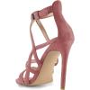 imageFSJ Women Chic Open Toe Stiletto High Heels Sandals Cutout Side Buckle Suede Party Dress Summer Shoes Size 415 USPinksimple