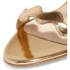 imageFSJ Women Hot Open Toe Strappy Heeled Sandals Suede Dress Shoes for Party Wedding Size 415 USChampagne