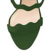 imageFSJ Women Hot Open Toe Strappy Heeled Sandals Suede Dress Shoes for Party Wedding Size 415 USDarkgreen
