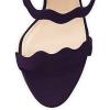imageFSJ Women Hot Open Toe Strappy Heeled Sandals Suede Dress Shoes for Party Wedding Size 415 USDarkpurple