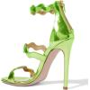imageFSJ Women Hot Open Toe Strappy Heeled Sandals Suede Dress Shoes for Party Wedding Size 415 USGreen
