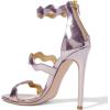 imageFSJ Women Hot Open Toe Strappy Heeled Sandals Suede Dress Shoes for Party Wedding Size 415 USLight Purple