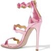 imageFSJ Women Hot Open Toe Strappy Heeled Sandals Suede Dress Shoes for Party Wedding Size 415 USPink