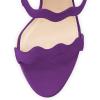 imageFSJ Women Hot Open Toe Strappy Heeled Sandals Suede Dress Shoes for Party Wedding Size 415 USPurple
