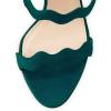 imageFSJ Women Hot Open Toe Strappy Heeled Sandals Suede Dress Shoes for Party Wedding Size 415 USSea Green