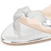 imageFSJ Women Hot Open Toe Strappy Heeled Sandals Suede Dress Shoes for Party Wedding Size 415 USSilver