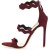 imageFSJ Women Hot Open Toe Strappy Heeled Sandals Suede Dress Shoes for Party Wedding Size 415 USWinered