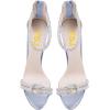 imageFSJ Women Sexy Rhinestone Ankle Straps Heeled Sandals Open Toe Stiletto High Heel Shiny Back Zipper Bridal Party Dress Shoes Size 415 USViolet