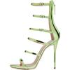 imageFSJ Women Sexy Strappy Gladiator Wedding Sandals High Heel Stiletto Shoes for Summer Prom Party Size 415 USGreen