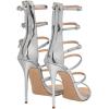 imageFSJ Women Sexy Strappy Gladiator Wedding Sandals High Heel Stiletto Shoes for Summer Prom Party Size 415 USSilver