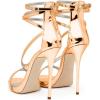 imageFSJ Women Sexy Strappy Sandals for Women Open Toe Metallic High Heels Pumps Wedding Party Shoes 415 USMoccasin