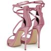 imageFSJ Women Sexy Strappy Sandals for Women Open Toe Metallic High Heels Pumps Wedding Party Shoes 415 USOrchid