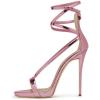 imageFSJ Women Sexy Strappy Sandals for Women Open Toe Metallic High Heels Pumps Wedding Party Shoes 415 USOrchid