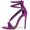 imageFSJ Women Sexy Strappy Sandals for Women Open Toe Metallic High Heels Pumps Wedding Party Shoes 415 USPurple2
