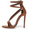 imageFSJ Women Sexy Strappy Sandals for Women Open Toe Metallic High Heels Pumps Wedding Party Shoes 415 USSienna