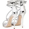 imageFSJ Women Sexy Strappy Sandals for Women Open Toe Metallic High Heels Pumps Wedding Party Shoes 415 USSilver