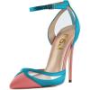 imageFSJ Women Sexy Clear Pointed Toe Stiletto High Heel Sandals Ankle Strap Side Buckle Party Dress Bridal Shoes Size 415 USBlue
