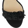 imageFSJ Women Sexy Open Toe Sandals Stiletto High Heels Platform Pumps Dress Shoes Size 415 USBlack Petals