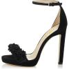 imageFSJ Women Sexy Open Toe Sandals Stiletto High Heels Platform Pumps Dress Shoes Size 415 USBlack Petals