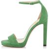 imageFSJ Women Sexy Open Toe Sandals Stiletto High Heels Platform Pumps Dress Shoes Size 415 USGreen
