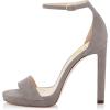 imageFSJ Women Sexy Open Toe Sandals Stiletto High Heels Platform Pumps Dress Shoes Size 415 USGrey