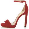 imageFSJ Women Sexy Open Toe Sandals Stiletto High Heels Platform Pumps Dress Shoes Size 415 USRed2