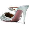 imageFSJ Women Elegant Rhinestone Sandals Mules Glitter Slip On Pointed Closed Toe Slide Slipper Stiletto High Heel Studded Strappy Pumps Backless Party Wedding Dress Shoes Size 415 USSilver