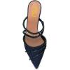 imageFSJ Women Elegant Rhinestone Sandals Mules Glitter Slip On Pointed Closed Toe Slide Slipper Stiletto High Heel Studded Strappy Pumps Backless Party Wedding Dress Shoes Size 415 USBlack