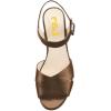 imageFSJ Women Peep Toe Chunky High Heels Platform Sandals Ankle Strap Velvet ampamp Suede Summer Dress Wedding Prom Shoes Size 415 USBronze
