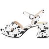 imageFSJ Women Peep Toe Chunky High Heels Platform Sandals Ankle Strap Velvet ampamp Suede Summer Dress Wedding Prom Shoes Size 415 USCow