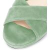 imageFSJ Women Peep Toe Chunky High Heels Platform Sandals Ankle Strap Velvet ampamp Suede Summer Dress Wedding Prom Shoes Size 415 USGrass Green