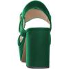 imageFSJ Women Peep Toe Chunky High Heels Platform Sandals Ankle Strap Velvet ampamp Suede Summer Dress Wedding Prom Shoes Size 415 USGreen Velvet