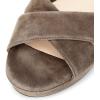 imageFSJ Women Peep Toe Chunky High Heels Platform Sandals Ankle Strap Velvet ampamp Suede Summer Dress Wedding Prom Shoes Size 415 USGrey