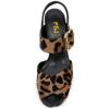 imageFSJ Women Peep Toe Chunky High Heels Platform Sandals Ankle Strap Velvet ampamp Suede Summer Dress Wedding Prom Shoes Size 415 USLeopard Print