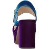 imageFSJ Women Peep Toe Chunky High Heels Platform Sandals Ankle Strap Velvet ampamp Suede Summer Dress Wedding Prom Shoes Size 415 USPurple
