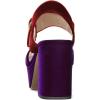 imageFSJ Women Peep Toe Chunky High Heels Platform Sandals Ankle Strap Velvet ampamp Suede Summer Dress Wedding Prom Shoes Size 415 USPurple Red