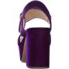 imageFSJ Women Peep Toe Chunky High Heels Platform Sandals Ankle Strap Velvet ampamp Suede Summer Dress Wedding Prom Shoes Size 415 USPurple Velvet
