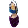 imageFSJ Women Peep Toe Chunky High Heels Platform Sandals Ankle Strap Velvet ampamp Suede Summer Dress Wedding Prom Shoes Size 415 USPurplepearls