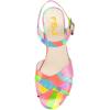 imageFSJ Women Peep Toe Chunky High Heels Platform Sandals Ankle Strap Velvet ampamp Suede Summer Dress Wedding Prom Shoes Size 415 USRainbow