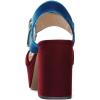 imageFSJ Women Peep Toe Chunky High Heels Platform Sandals Ankle Strap Velvet ampamp Suede Summer Dress Wedding Prom Shoes Size 415 USRed