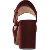 imageFSJ Women Peep Toe Chunky High Heels Platform Sandals Ankle Strap Velvet ampamp Suede Summer Dress Wedding Prom Shoes Size 415 USRed Velvet